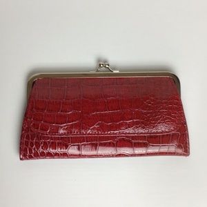 BOLD RED CLUTCH/COIN PURSE/HAND BAG